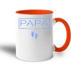 Papa Established Est 2024 Junge Neugeborener Herren Neuer Opa Tasse Zweifarbig