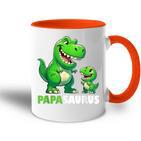 Papa Papasaurusatertagatertagsgeschenk Dino Papa Tasse Zweifarbig