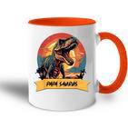 Papasaurus T Rex Dinosaurier Papa Saurus Grandpapa Tasse Zweifarbig