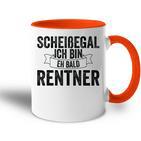 Scheißegal Ich Bin Eh Bald Rentner Man Pensioner Gray Tasse Zweifarbig