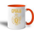 Serbia Serbian Serb Srbija Eagle Tasse Zweifarbig