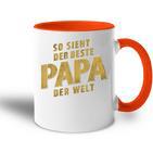 So Sieht Der Beste Papa Der Weltatertags -Atertag Opa Tasse Zweifarbig