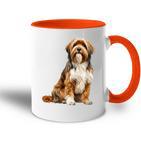 Tibetischer Terrier Tasse Zweifarbig