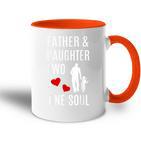 Vater Und Tochter Hand In Hand Herz Seele Papa Kind Geschenk Tasse Zweifarbig