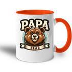 Vater Zumatertag Papa Bear Papa Tasse Zweifarbig