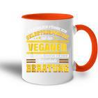 Vegan Dadegan eggie Fatheregan Diet Tasse Zweifarbig