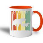 Vintage Papa Bär Baby Bäratertag Xmas Geschenk Retro Daddy Tasse Zweifarbig