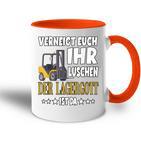 Vneigt Euch Ihr Luschen Der Lagergott Ist Da S Tasse Zweifarbig