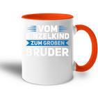 Vom Einzelkind Zum Großen Bruder Großer Bruder Geschwister Tasse Zweifarbig