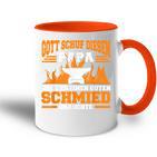 Weapon Schmied Papa Schmiedekunst Forging Hammer Tasse Zweifarbig