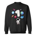 1 Astronaut Geburtstagsfeier 1 Jahr Altes Astronomie-Kostüm Sweatshirt