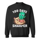 100 Tage Schärfer Kaktus 100 Tage Schärfer 100 Schultag Sweatshirt
