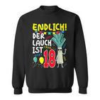 18Th Birthday Boy Der Lauch Ist Endlich 18 Jahre Black Sweatshirt