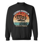 44 Geburtstag Geschenk Mann Legenden Sind Im Mai 1980 Sweatshirt