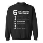 6 Stages Of Debugging Bug Coding Computer Programmer Sweatshirt
