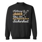 Achtung Jäger Über 60 Hunter 60Th Birthday Sweatshirt