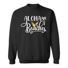 Aloha Beaches Tropisches Palmen & Früchte Design Sweatshirt