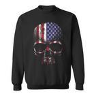 American Flag Usa Us Skull Sweatshirt