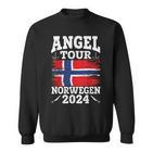 Angel Tour Norway 2024 Fishing Team Norway Flag Angler Sweatshirt