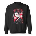 Anime Manga Cyberpunk Aesthetic Techwear Harajuku Punk Black Sweatshirt