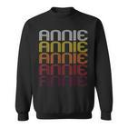 Annie Retro Wordmark Pattern – Vintage Style Sweatshirt