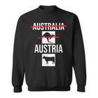 Austria Nicht Australia Österreich Kuh Nicht Känguru Sweatshirt