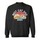 Best Cat Dad Ever Retro Kitten Cat Dad Sweatshirt