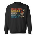 Bester Bonus Papa Superheld Grillmeister Zumatertag Sweatshirt