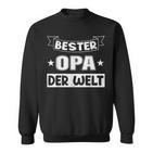 Bester Opa Vater Der Welt Vintage Retro Father's Day Black Sweatshirt