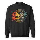 Bester Papa Der Welt Zumatertag Geburtstag Weihnachten Sweatshirt