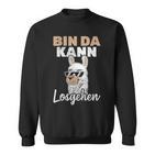 Bin Da Kann Losgehen Lama Alpaca Sweatshirt