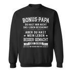 Bonus Papa Men’S Stepfather Leben Besser Gemacht German Text Sweatshirt