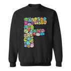 Buchstabe F Monsters Alphabet Name Initiale Niedlich Monogrammiert Sweatshirt