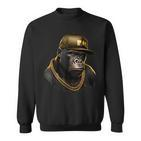 Cool Gorilla Rapper Hip Hop Gangster Sweatshirt