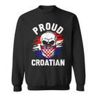 Croatia Men's Zagreb Croatia Hrvatska Black Sweatshirt