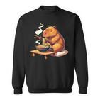 Cute Capybara Eats Ramen Noodles Capybaras Ramen Sweatshirt