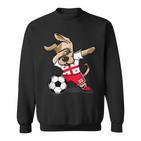 Dabbing Dog Georgia Football Georgian Flag Football Sweatshirt