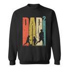 Dad Hoch 2Ater Zwei Papa Mit Son Football Sweatshirt