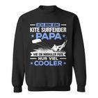 Damen Bin Ein Kite Surfender Papa Wie Ein Normaler Papi Nur Cooler Mit-Ausschnitt Sweatshirt