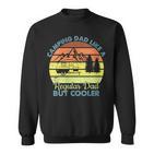 Damen Camping Papa Natur Outdoor Aktivität Lagerfeuer Camper Mit-Ausschnitt Sweatshirt