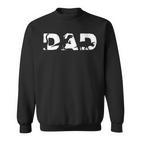 Damen Dad A Saurus T Rex Herren Dinosaurieratertag Papa Dinosaurier Mit-Ausschnitt Sweatshirt