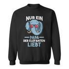 Damen Papaateratertag Elefantpapa Elefant Mit-Ausschnitt Sweatshirt