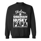 Damen Stolzer Siberian Husky Papa Mit-Ausschnitt Sweatshirt