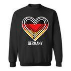 Deutsch Banner Fan Deutschland Flagge Herz Sweatshirt