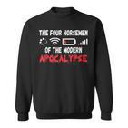 Die Vier Modernen Apokalyptischen Reiter Sweatshirt, Schwarz, Spaßmotiv