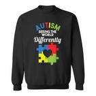 Die Welt Anders Sehen Das Awareness Für Autismus Sweatshirt