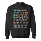 Dinosaur Types Alphabet A-Z Dino Abc T-Rex Dinosaur Black Sweatshirt