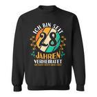 Ehe Nelkenhochzeit 28 Jahreerheiratet Hochzeitstag Sweatshirt