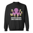 Entspannt Achtarmig Einen Reinorgeln Pocket Bier Party Sweatshirt