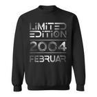 Februar 2004 Mann Frau 20 Geburtstag Limited Edition Sweatshirt